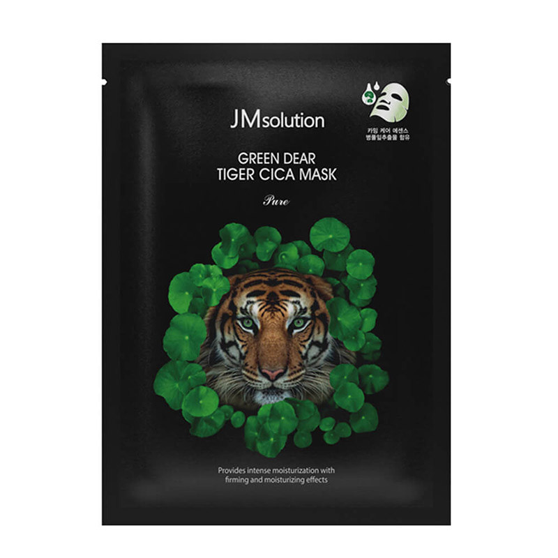 Регенерирующая маска для лица с центеллой JMsolution Green Dear Tiger Cica Mask 30мл