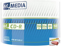 Диск CD-R 700 Mb 52x MyMedia Printable, 50 штук, в пленке