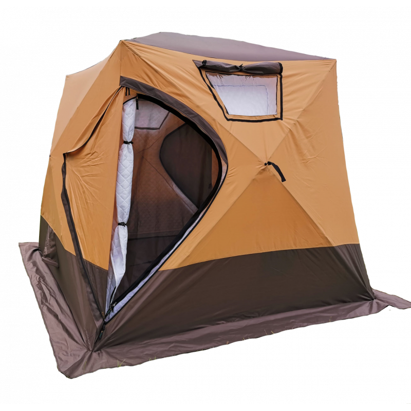 Палатка зимняя куб четырехслойная Mircamping (240х240х190/220см) (мобильная баня), арт. MIR-2019