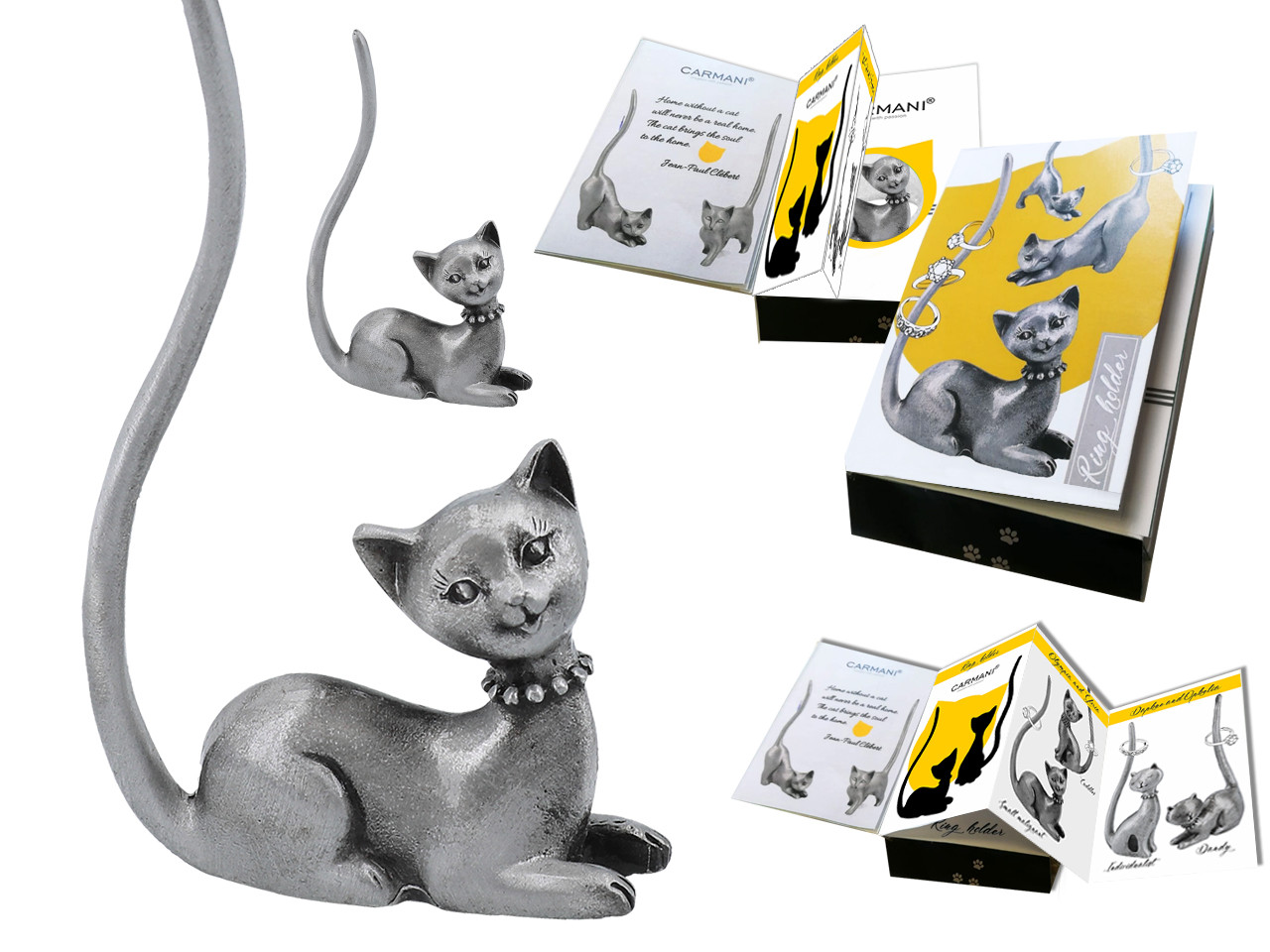 Подставка для колец CARMANI "Кот лежачий Бусинка" - фото 1 - id-p195438831