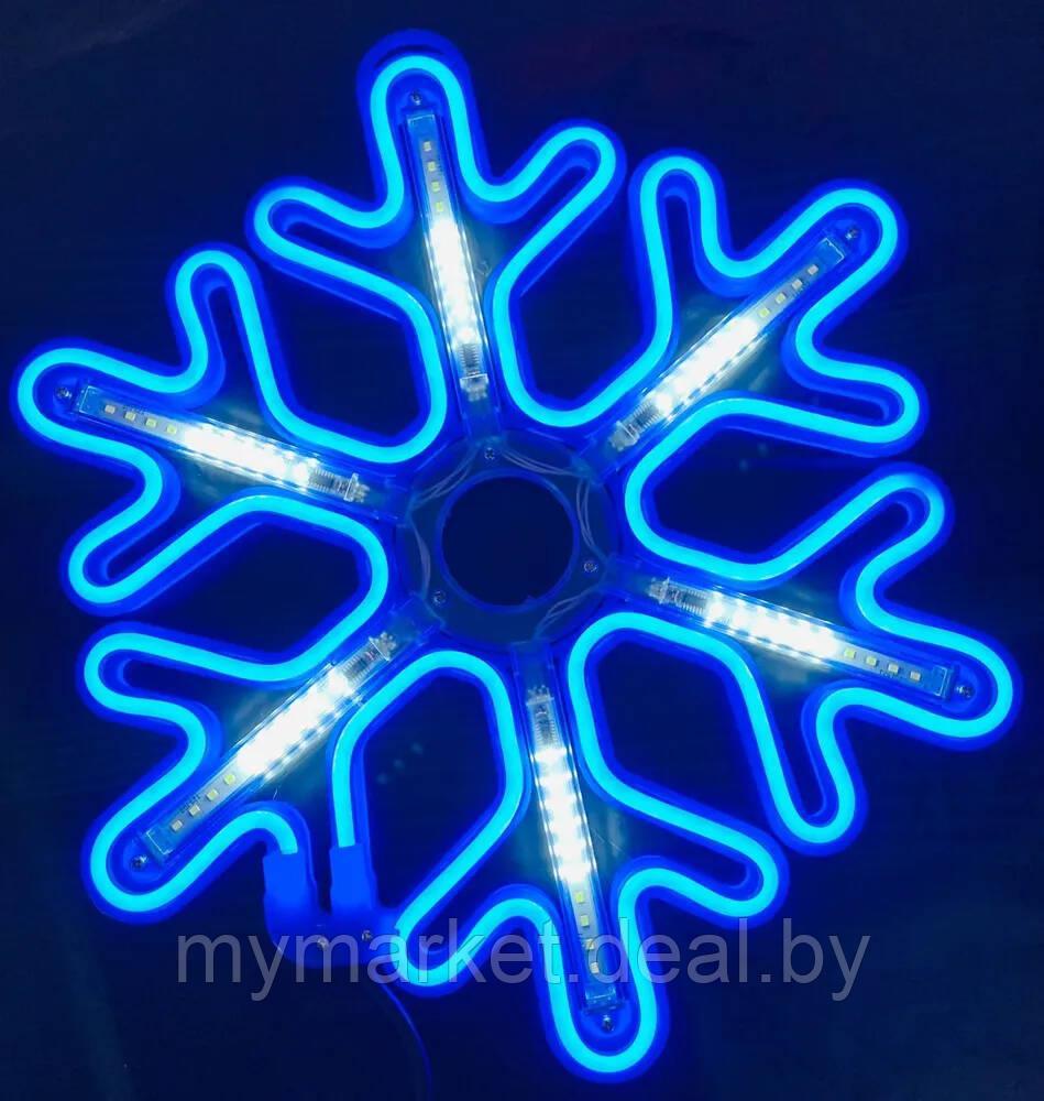 Каркасная светодиодная фигура / Фигура светящаяся "Снежинка" 40 см