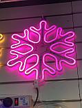 Каркасная светодиодная фигура / Фигура светящаяся "Снежинка" 40 см, фото 3