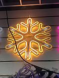 Каркасная светодиодная фигура / Фигура светящаяся "Снежинка" 40 см, фото 4