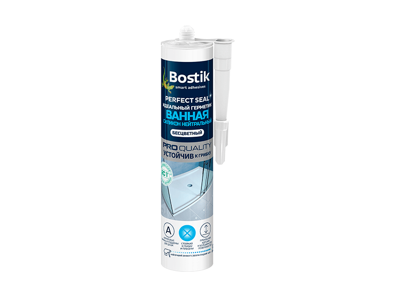 Герметик силиконовый Bostik Perfect Seal Ванная Нейтральный 280 мл, прозрачный