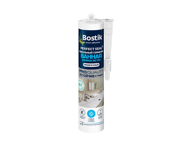 Герметик силиконовый Bostik Perfect Seal Ванная Экстра 280 мл, прозрачный