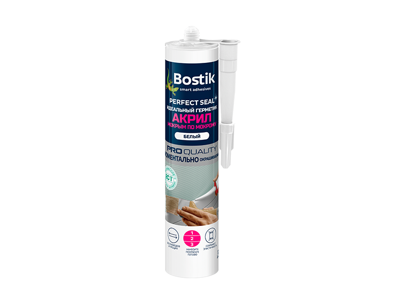 Герметик силиконовый Bostik Perfect Seal Универсальный 280 мл, белый - фото 1 - id-p195443853