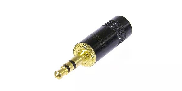REAN NYS231BG Разъем стерео, кабельный, 3.5 мм, корпус металл, цвет - черный