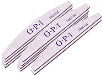 Набор пилочек для искусственных ногтей O.P.I. "лодочка" абр. 100/180 серая (25шт)