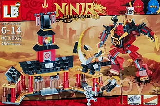 Конструктор Lb329 Ninja Робот-самурай с Led подсветкой, 450 деталей