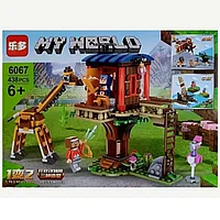 Конструктор 6067 MY WORLD Майнкрафт Зоопарк 2в1, 438 деталей