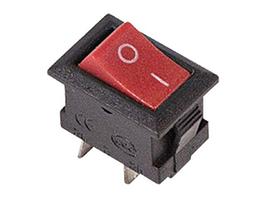 Выключатель клавишный 250V 3А (2с) ON-OFF красный Micro (RWB-101) (упак. 10 шт.) REXANT