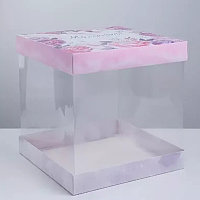 Коробка для торта Моменты счастья 30х30х30см