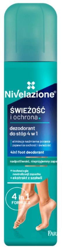 Дезодорант для здоровья ног с антибактериальным эффектом Farmona Nivelazione 4 в 1 анти-пот, 180 мл - фото 1 - id-p195469599
