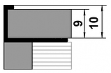 Профиль L-образный окантовочный внешний ПК 01 Белый 9мм длина 2700мм, фото 2