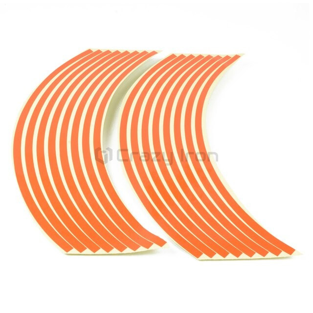 Светоотражающая наклейка на обод колеса CRAZY IRON, оранжевый - фото 1 - id-p195009438