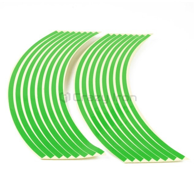 Светоотражающая наклейка на обод колеса CRAZY IRON, зеленый