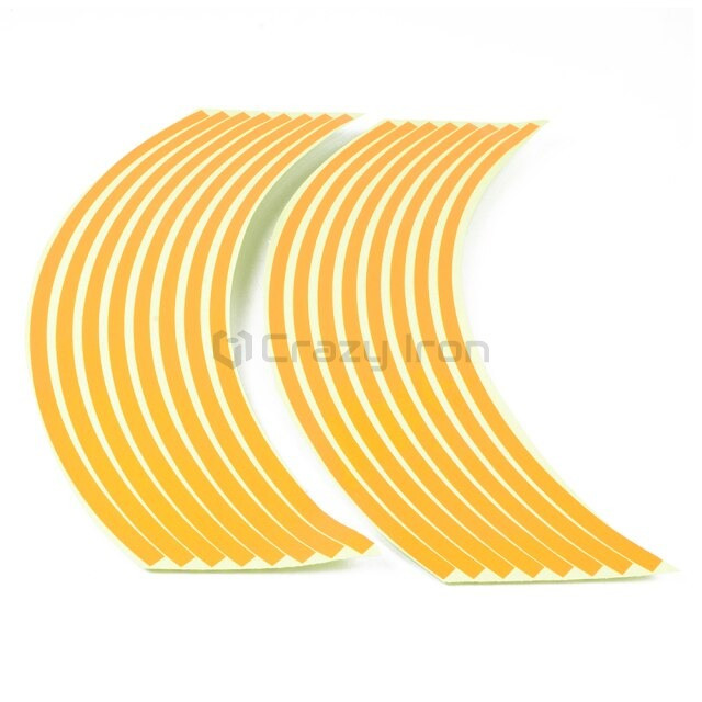 Светоотражающая наклейка на обод колеса CRAZY IRON, желтый - фото 1 - id-p195009435