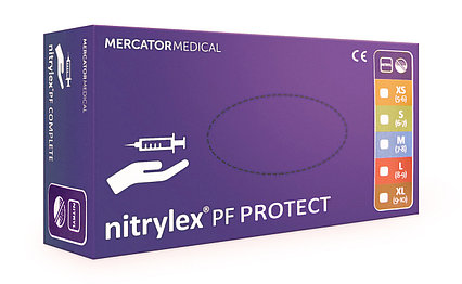 Перчатки нитриловые размер М 100шт/50пар Nitrylex PF Protect