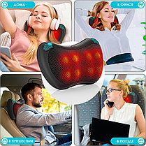 Автомобильная массажная подушка с ИК подогревом Elektronisk Massagepude, фото 2