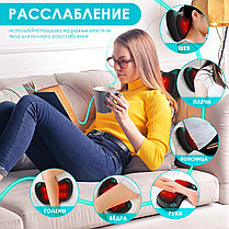 Автомобильная массажная подушка с ИК подогревом Elektronisk Massagepude, фото 3