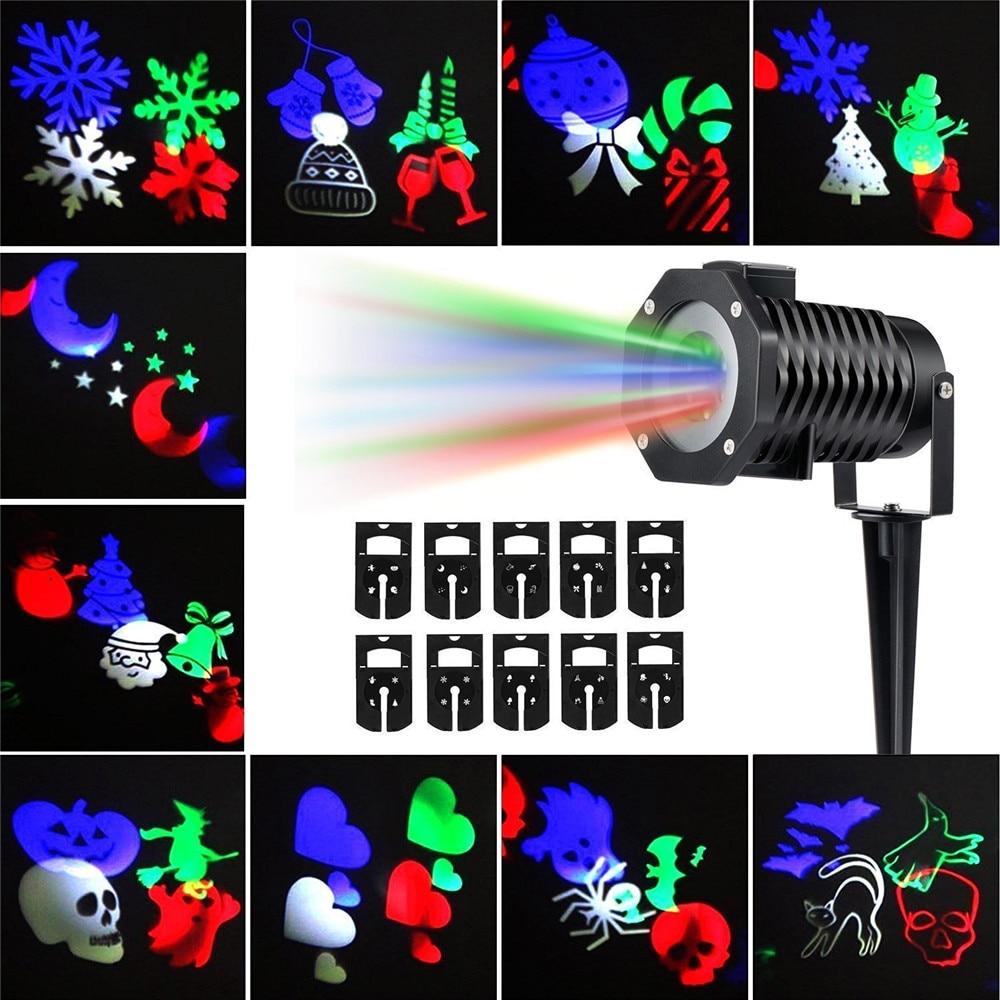Голографический лазерный проектор DIY Projection Lamp с эффектом цветомузыки на 12 слайдов