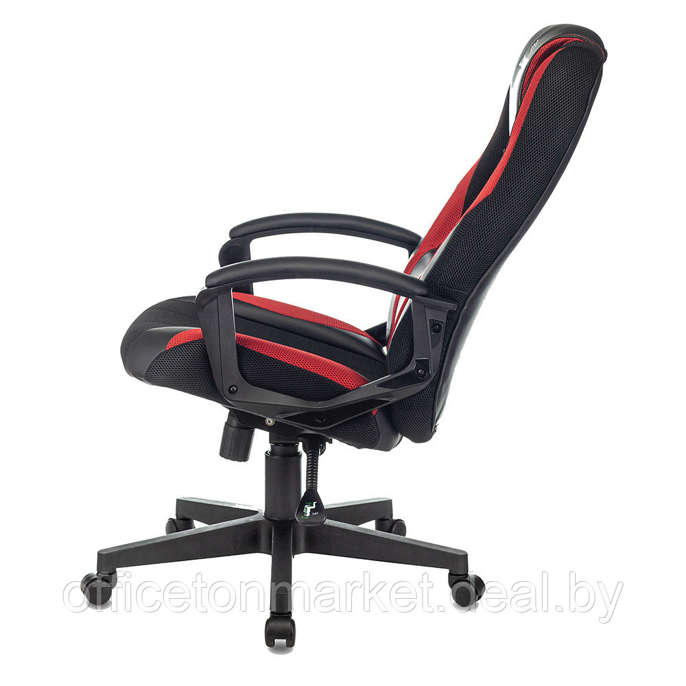 Кресло игровое "Бюрократ Zombie-9", экокожа, ткань, пластик, черный, красный - фото 5 - id-p193344616