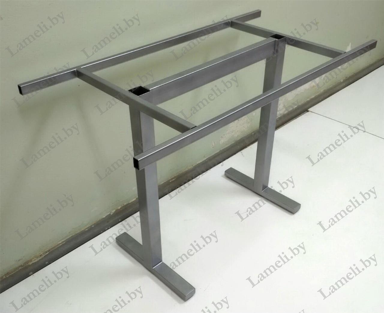 Металлическое подстолье стола серии "Н-2" металлик в стиле Лофт. Выбор цвета и размера. Доставка по РБ!, фото 1