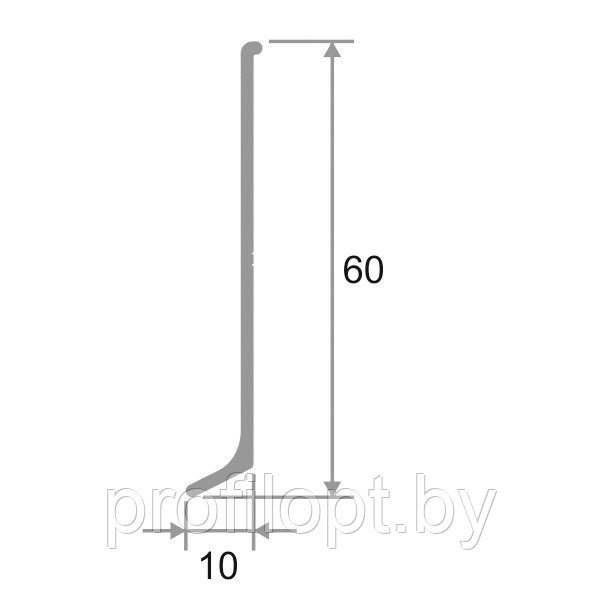 Внутренний угол ПВХ к плинтусу алюминиевому ПЛ-60 - фото 2 - id-p195482518
