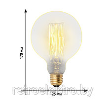 Ретро лампа накаливания Эдисона IL-V-G125-60/GOLDEN/E27 VW01, фото 2