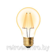 Лампа светодиодная Vintage UNIEL LED-A60-6W/GOLDEN/E27 GLV21GO, золотистая колба, фото 3