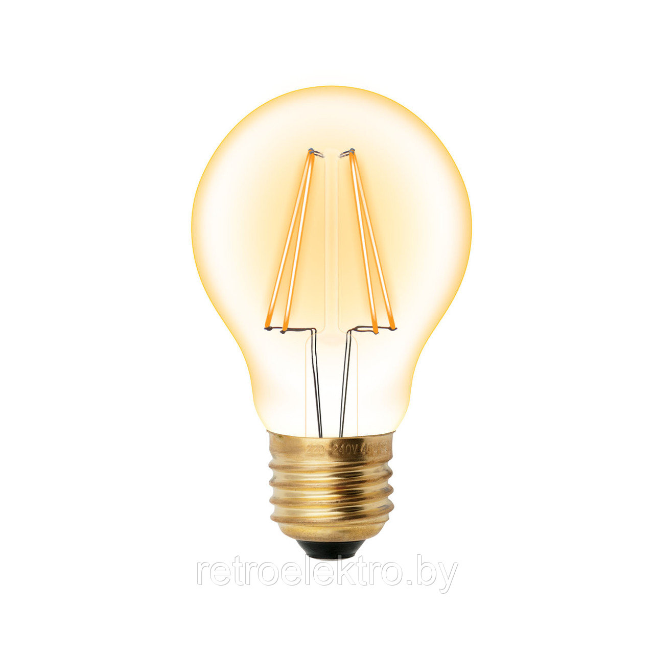 Лампа светодиодная Vintage UNIEL LED-A60-6W/GOLDEN/E27 GLV21GO, золотистая колба - фото 5 - id-p157938350