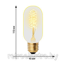 Ретро лампа накаливания Uniel IL-V-L45A-40/GOLDEN/E27 CW01, фото 2