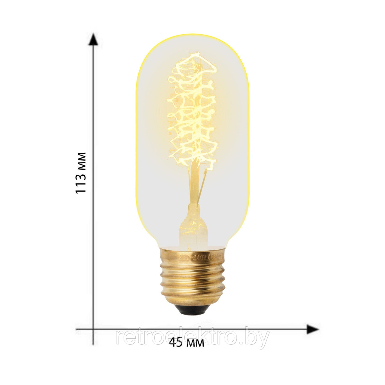 Ретро лампа накаливания Uniel IL-V-L45A-40/GOLDEN/E27 CW01 - фото 4 - id-p168685058