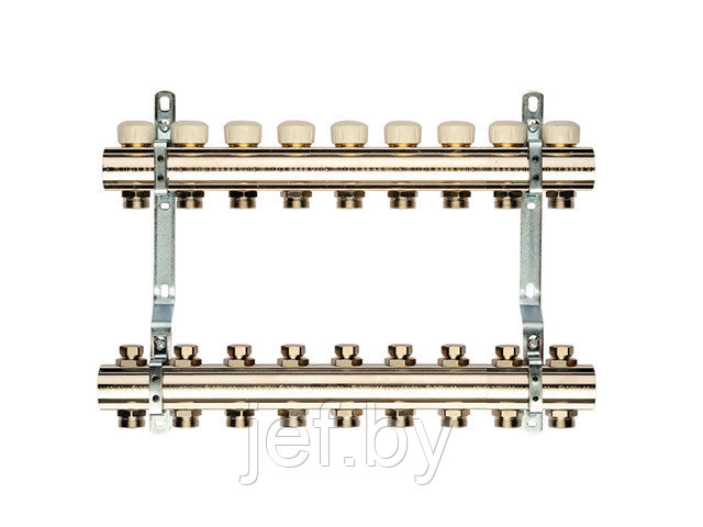 Коллекторная группа без расходомеров в сборе 1"х9 вых. евроконус 3/4" GENERAL FITTINGS 650093N100509A