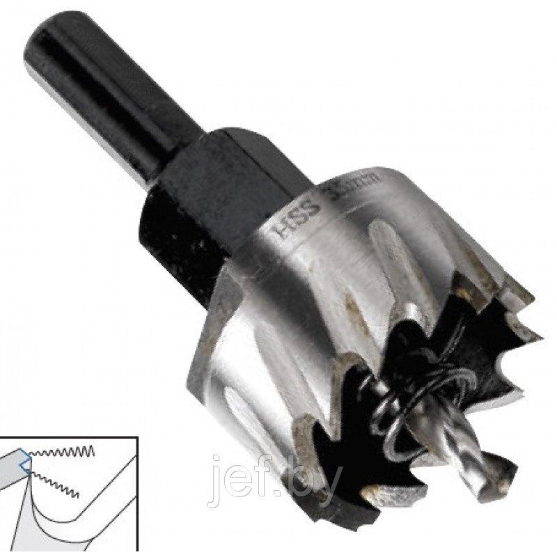 Сверло корончатое по металлу и пластику Ф 22мм KRINO 2100102200