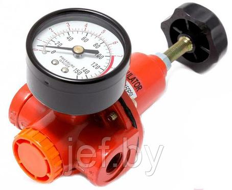 Регулятор давления с индикатором 1/4" (2200л/мин, 5-60гр.C, MAX входное/выходное давление: 15/10bar) ROCKFORCE, фото 2