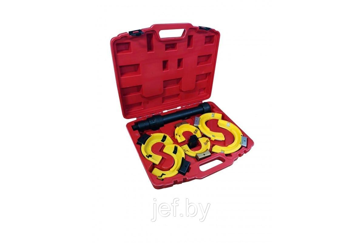 Стяжка пружин с 3-мя парами захватов и пластиковыми накладками, 7пр.(раб. диапазон:80-317мммм ROCKFORCE