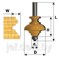 Фреза с подш.28,6х12,7х8х32х2Т MAKITA D-11477, фото 2