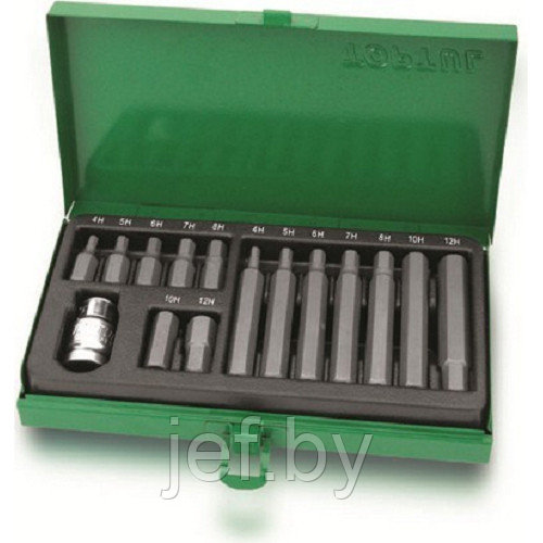 Набор бит шестигранное 4-12мм 15 предметов TOPTUL GAAD1508