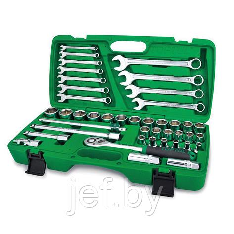 Набор головок и ключей 42 предмета 1/2" 6-гранных TOPTUL GCAI4201, фото 2