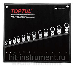 Набор ключей комбинированных 8-19 мм 12 предметов TOPTUL GPAQ1204, фото 2