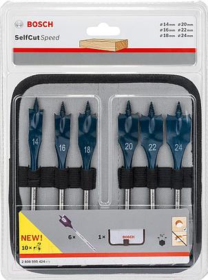 Набор плоскофрезеровачных сверл по дереву 6шт BOSCH 2608595424, фото 2