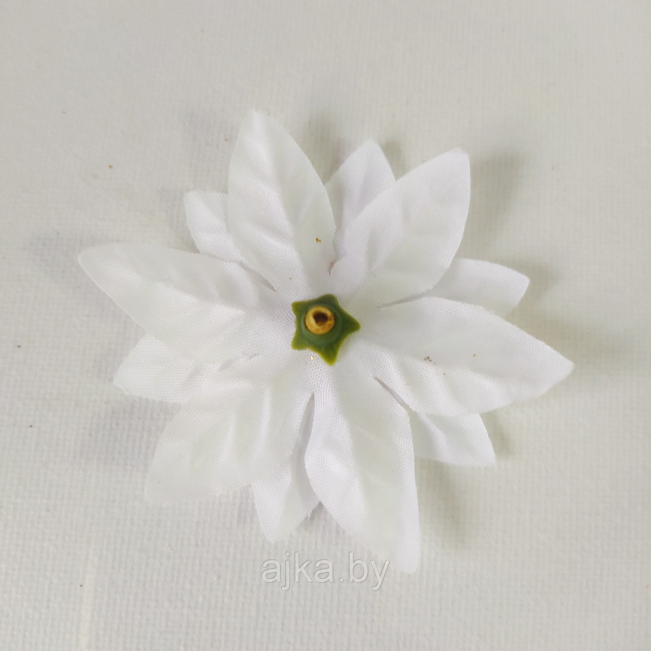 Цветок искусственный Пуансеттия 7 см, белый - фото 2 - id-p194049103
