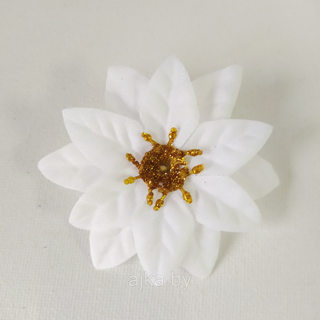 Цветок искусственный Пуансеттия 7 см, белый - фото 1 - id-p194049103