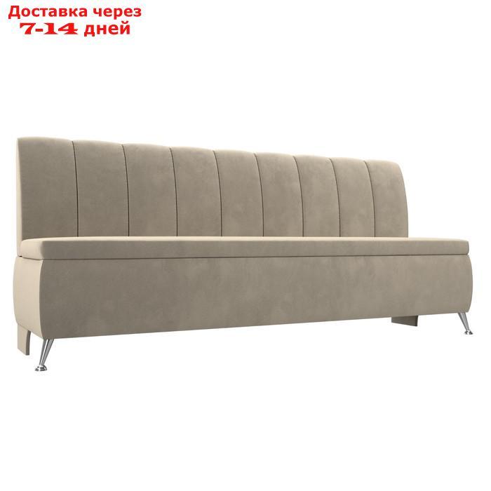 Кухонный прямой диван "Кантри", микровельвет, цвет бежевый - фото 2 - id-p195455034