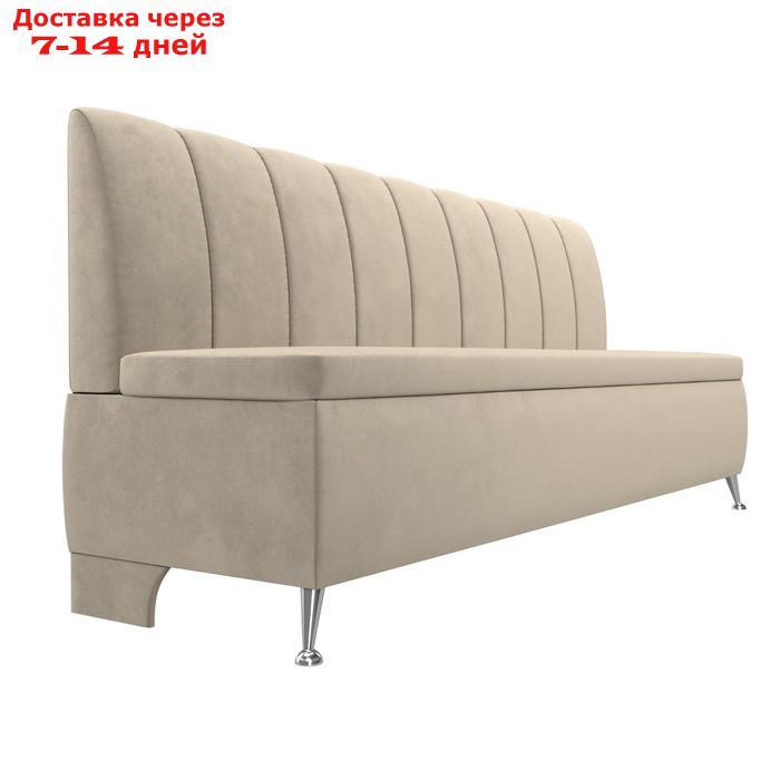 Кухонный прямой диван "Кантри", микровельвет, цвет бежевый - фото 4 - id-p195455034