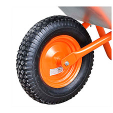 Тачка строительная 1x150 OPTIMA (до 150л, до 250 кг, 1х4.00-8, пневмо , ось 16*125) BRADO B1150.00, фото 3