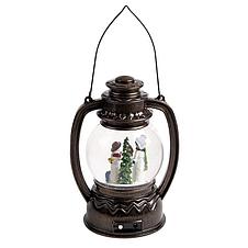 Декоративный фонарь с эффектом снегопада и подсветкой снеговики белый NEON-NIGHT 501-061, фото 3