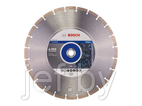 Алмазный круг 350х20/25.4 мм по камню сегмент. STANDARD FOR STONE сухая/мокрая резка BOSCH 2608602603