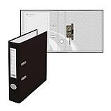 Папка-регистратор PP 50мм черный, метал.окантовка/карман, собранная, фото 3